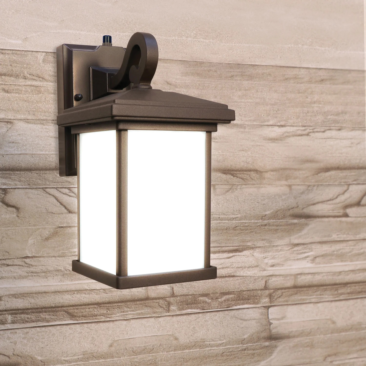 Feit Electric OneSync LAN11SQ/SYNC/BZ Decorative Wall Lantern, 120 V, LED Lamp, 600 Lumens, Metal Fixture - 4