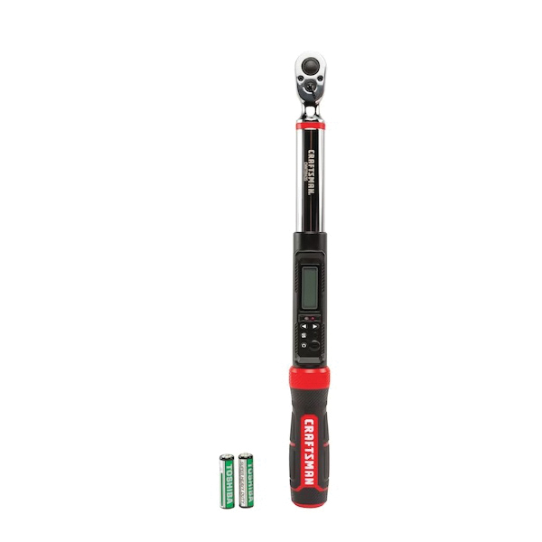 Craftsman CMMT99435 Digital Torque Wrench, 3/8 in Drive, 16.3 in OAL, 20 to 100 ft/lb, Ergonomic Handle - 3