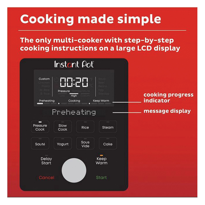 Instant Pot Duo Plus Series 113-0058-01 Pressure Cooker with Whisper-Quiet Steam Release, 8 qt, 1200 W, Stainless Steel - 3