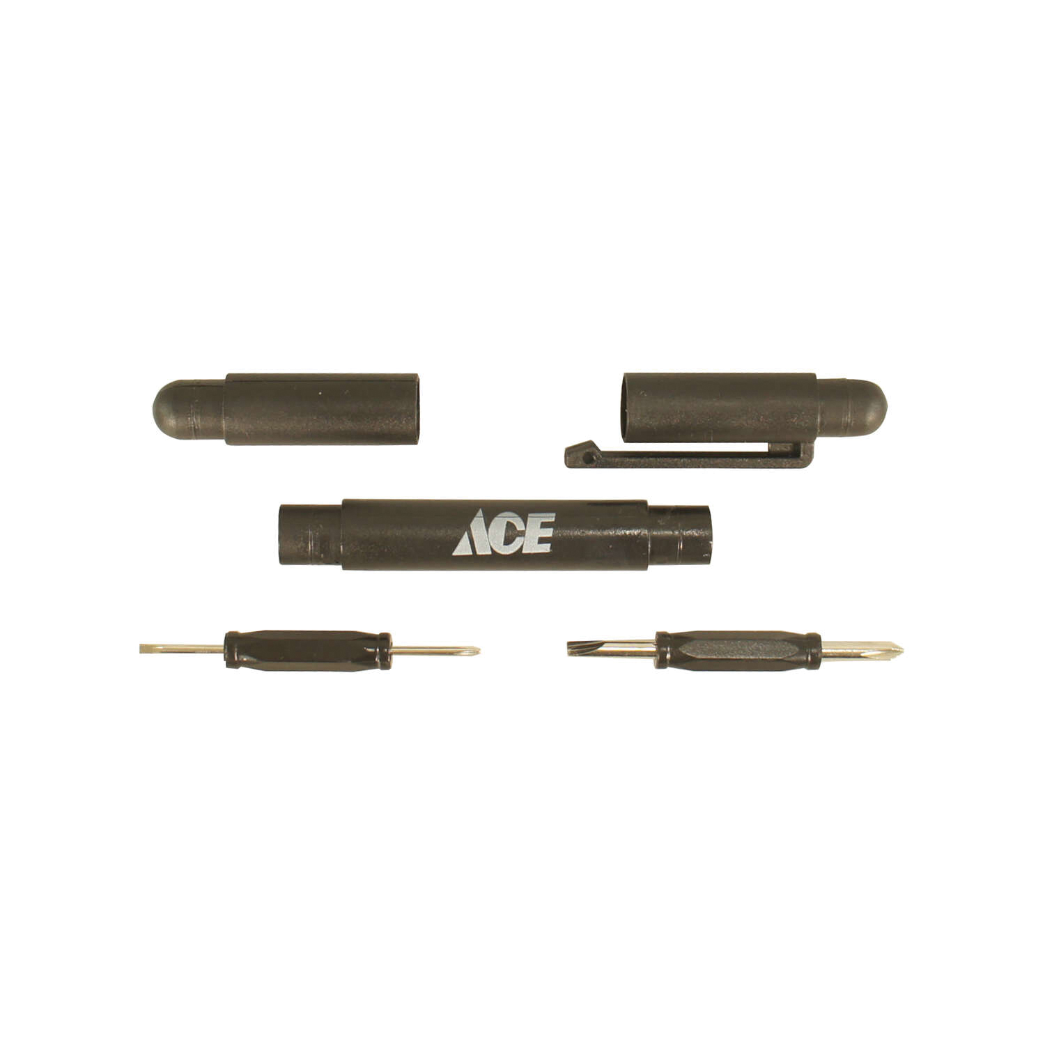 ACE 21240-30 4-in-1 Pocket Screwdriver, 1/8 in Drive, Phillips, Slotted Drive, 6 in OAL, Polypropylene Handle - 2