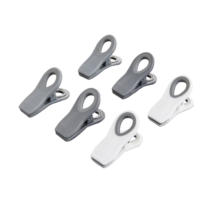 HIC 22149 Multi-Purpose Magnetic Clip Set, Plastic/Stainless Steel/TPR, Charcoal/Gray - 2