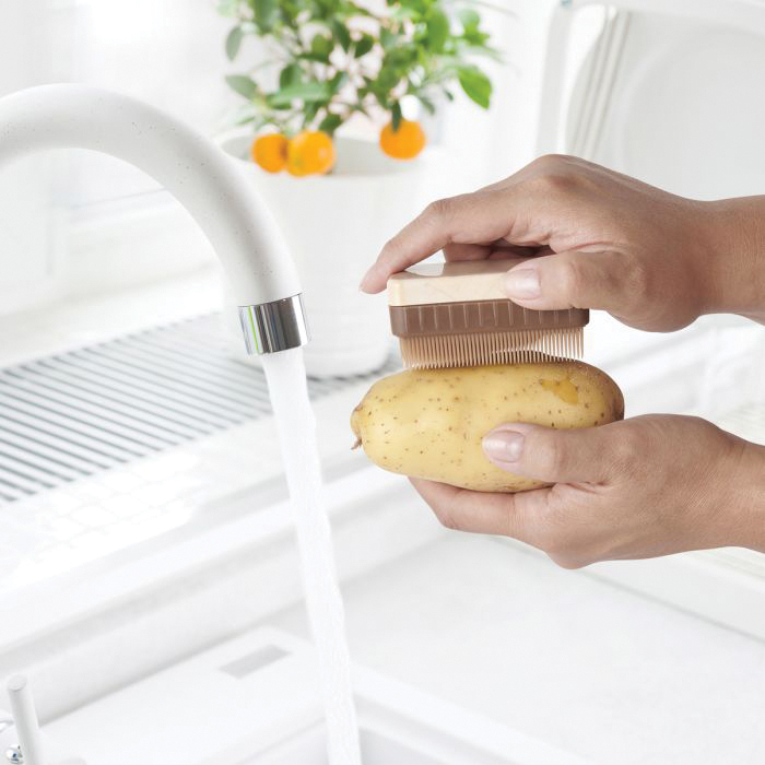 HIC 7500 Potato Cleaning Brush, 3 in OAL, Plastic Handle - 3