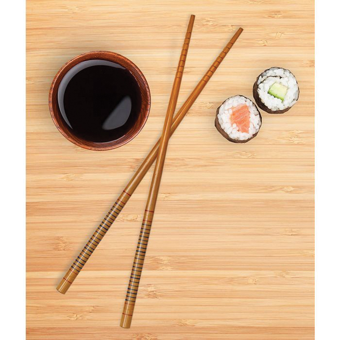 Helen's Asian Kitchen 97026 Chopstick, 1/4 in Dia, 9 in L, Bamboo, 5/PR - 3