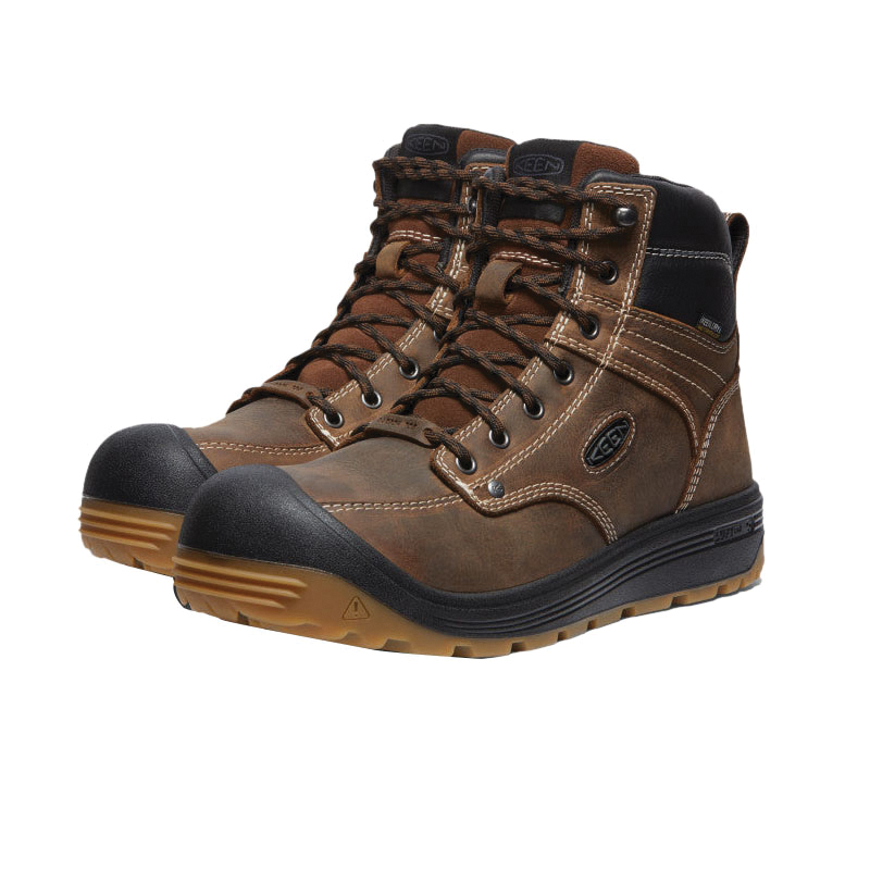 Keen Fort Wayne Series 1027100-10.5 Work Boots, 10.5, Dark Earth/Gum, Leather - 2