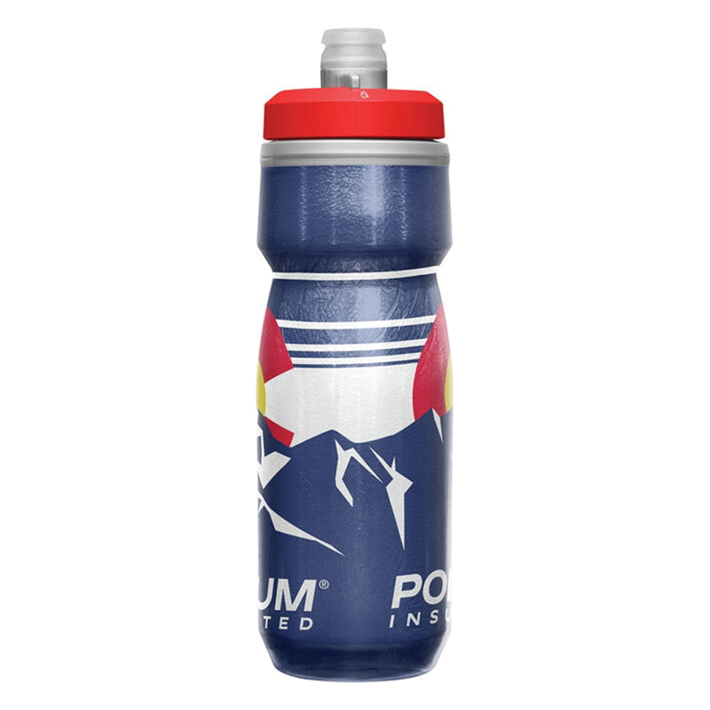 Camelbak Podium Chill Flag Series CB-2605403062 Water Bottle, 21 oz, Polypropylene, Colorado, Self-Sealing Lid - 2