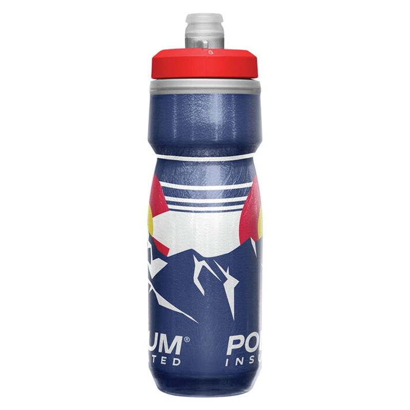 Camelbak Podium Chill Flag Series CB-2605403062 Water Bottle, 21 oz, Polypropylene, Colorado, Self-Sealing Lid - 4