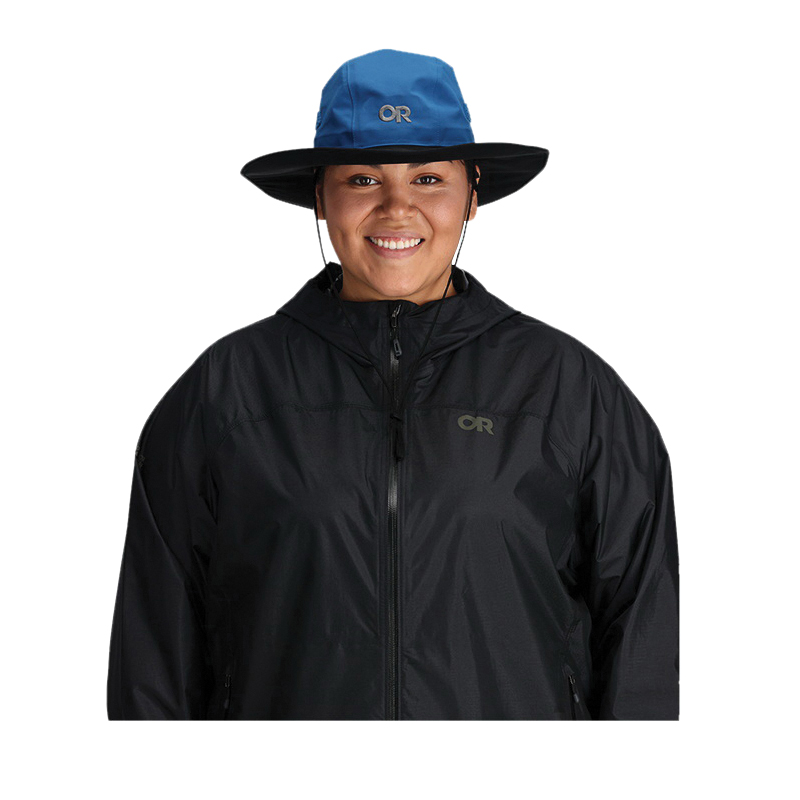 OR Seattle Series 2801352068009 Rain Hat, Embroidered Logo, Women's, XL, Nylon/Polyester, Black/Classic Blue - 2