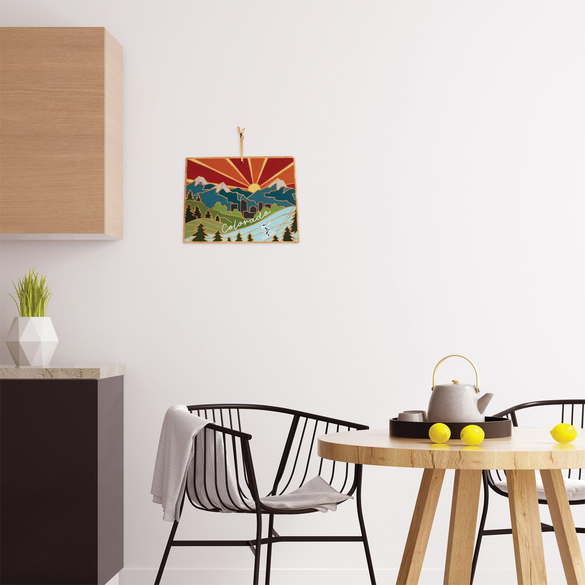 Totally Bamboo Summer Stokes Series 27-9407 Serving and Cutting Board with Artwork, 14-1/2 in L, 10-3/4 in W, Bamboo - 4