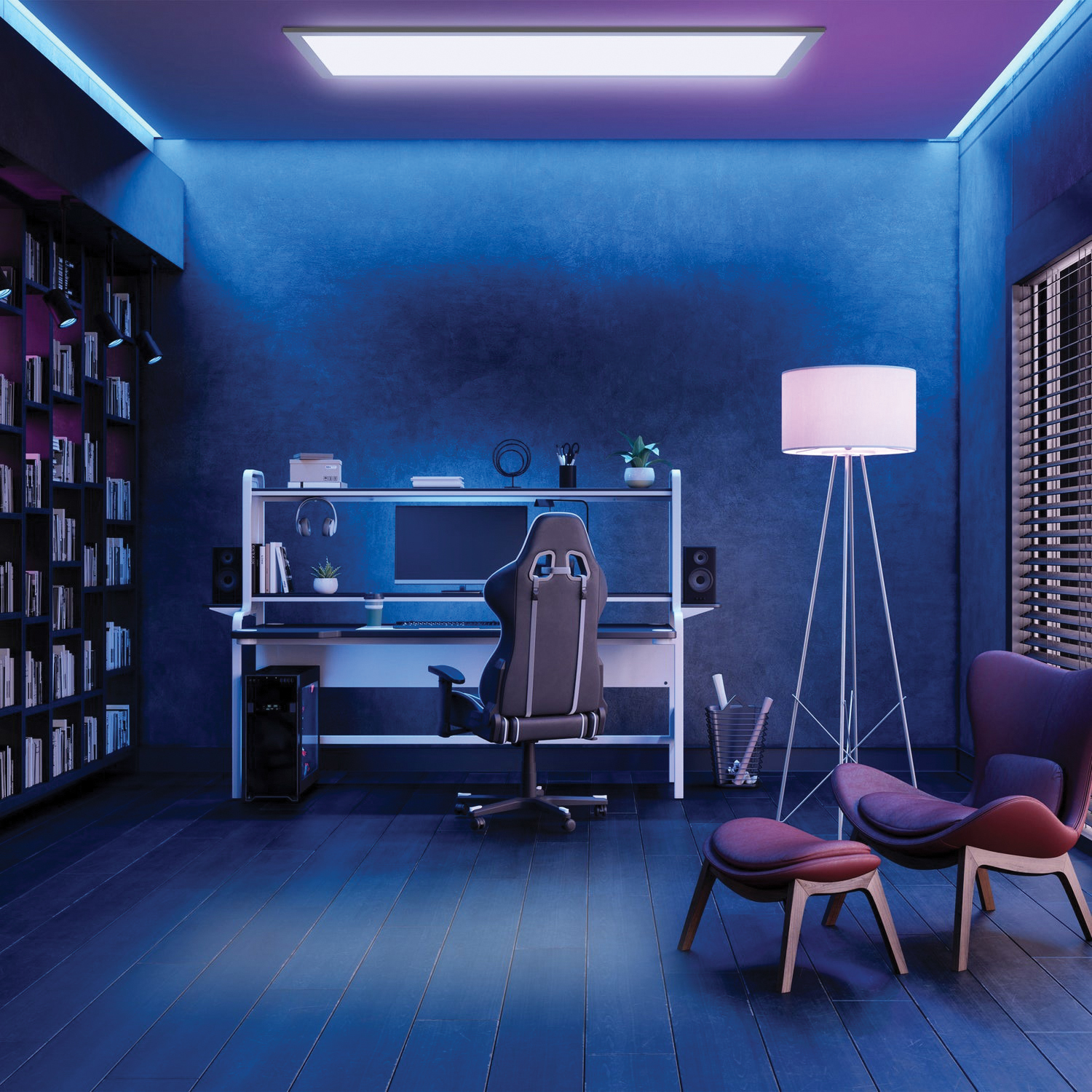 Feit Electric FP1X4/6WY/NK Light Fixture, 120 V, 50 W, LED Lamp, 4000 Lumens, 3000 to 6500 K Color Temp - 3