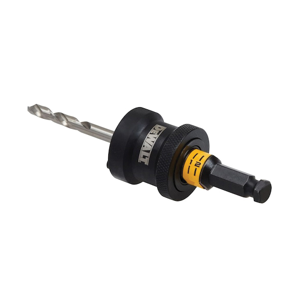 DEWALT Rapid-Load DAH9912PBM Hole Saw Arbor, 1/2 in Shank, 1-1/4 to 6 in Dia Bit, Hex Shank - 3