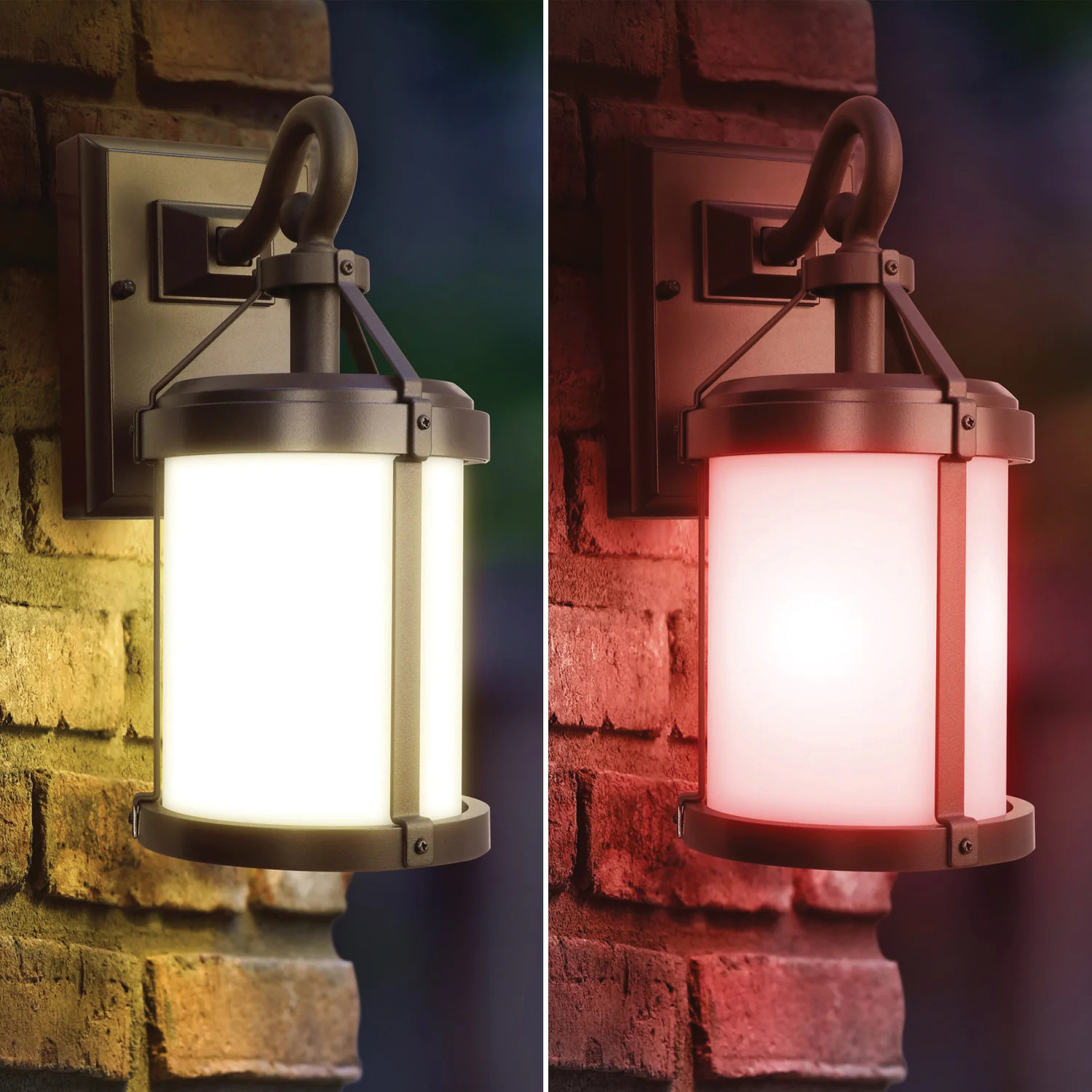 Feit Electric OneSync LAN11RND/SYNC/BZ Wall Lantern, 120 V, LED Lamp, 600 Lumens, Metal Fixture, Bronze Fixture - 3