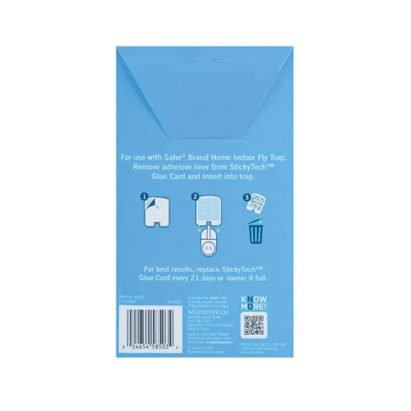 Safer SH503 Plug-In Fly Trap, Includes: (3) StickyTech Glue Cards, 3/PK - 2