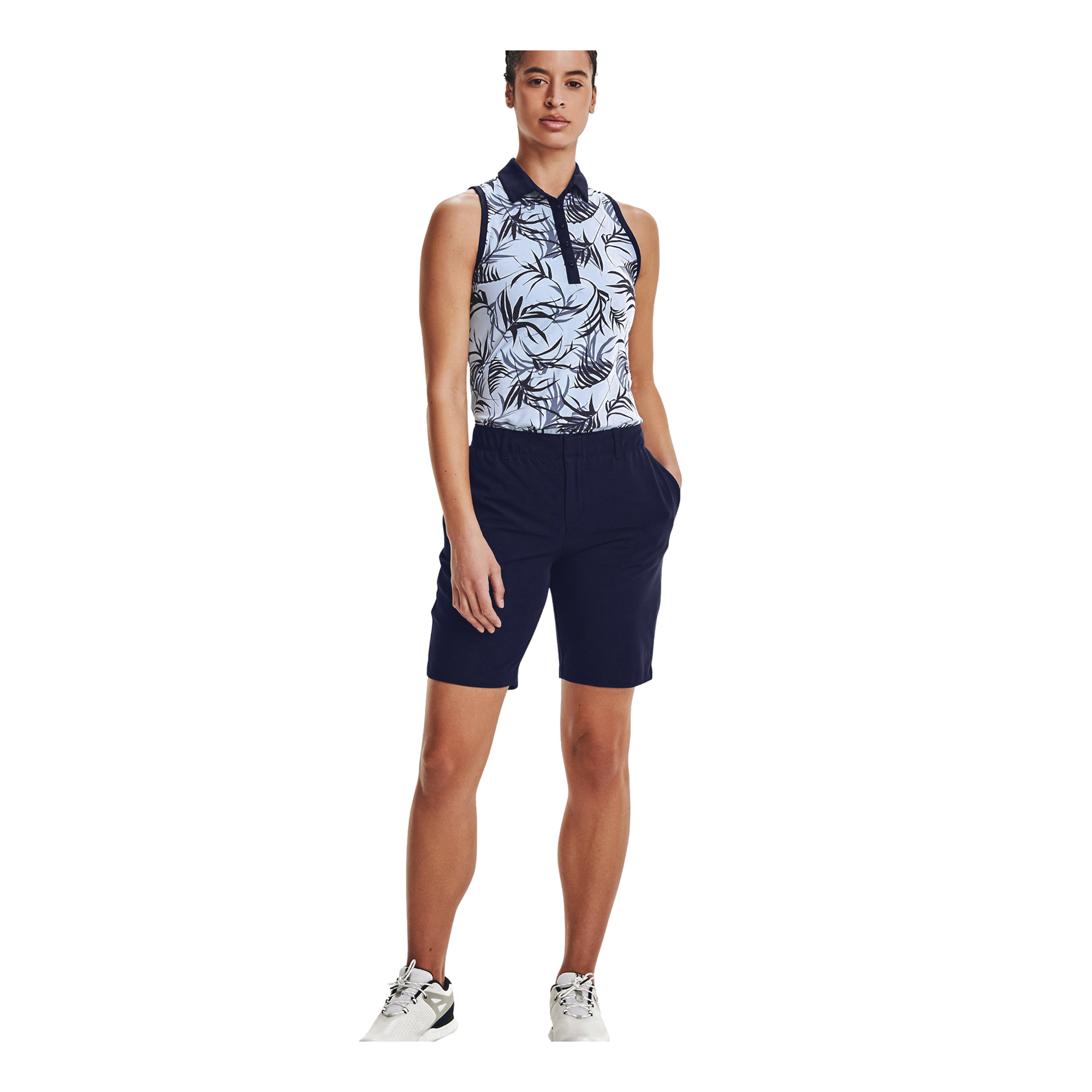 Under Armour UA Links Series 1362774-410-2 Shorts, 2, Elastane/Polyester, Metallic Silver/Midnight Navy - 3