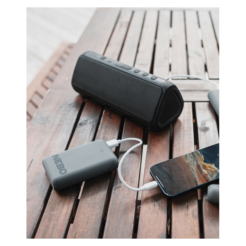 Nebo NEB-PWR-0003 Power Bank, 12,000 mAh, Lithium-Ion, 2 A Output, Black - 2