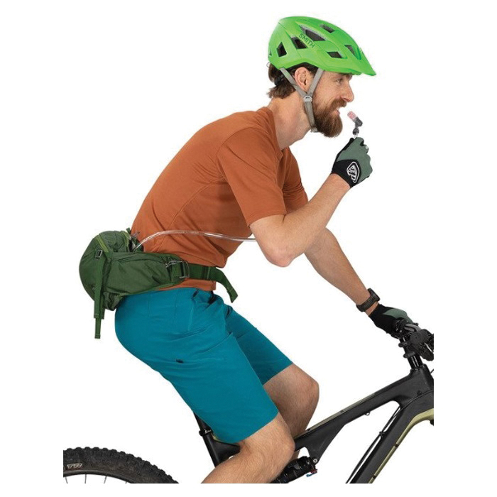 Osprey Seral Series 10005093 Biking Hydration Pack, 12-1/2 in L, 8-1/2 in W, 7 L Volume, Zipper, Black - 3