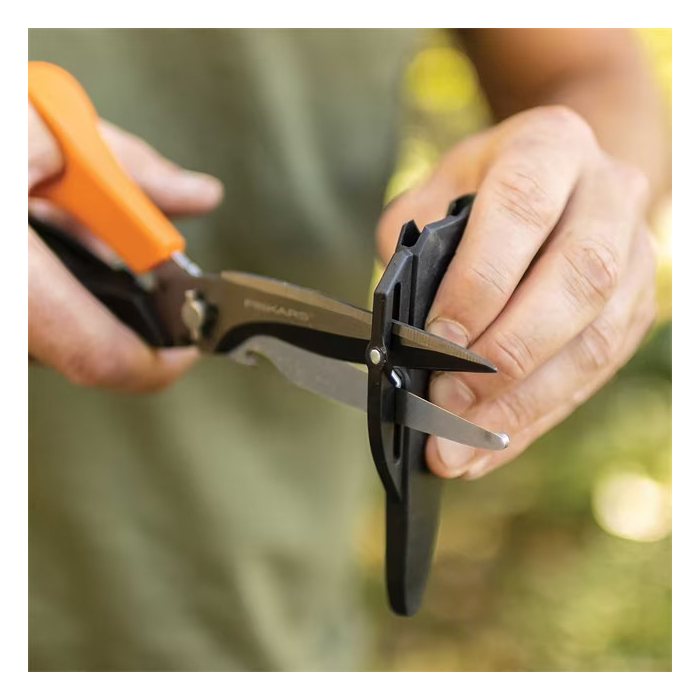 Fiskars 194500-1009 Multi-Purpose Scissor, 8-13/32 in OAL, 3-5/8 in L Cut, Stainless Steel Blade, Bent, Ergonomic Handle - 4