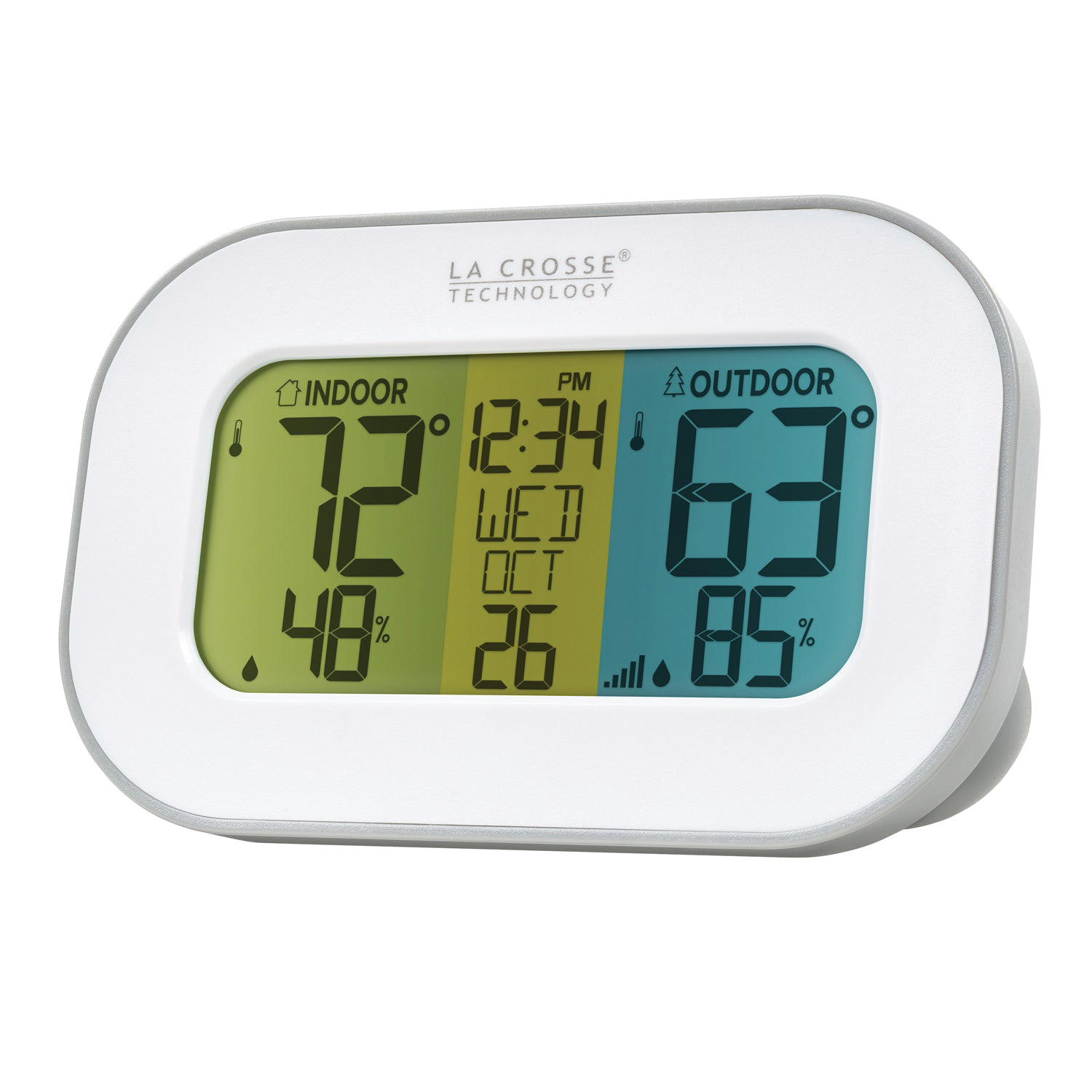 La Crosse 308-148 Weather Station, Battery, 32 to 122, -40 to 140 deg F, 10 to 99 % Humidity Range, LCD Display, White - 2