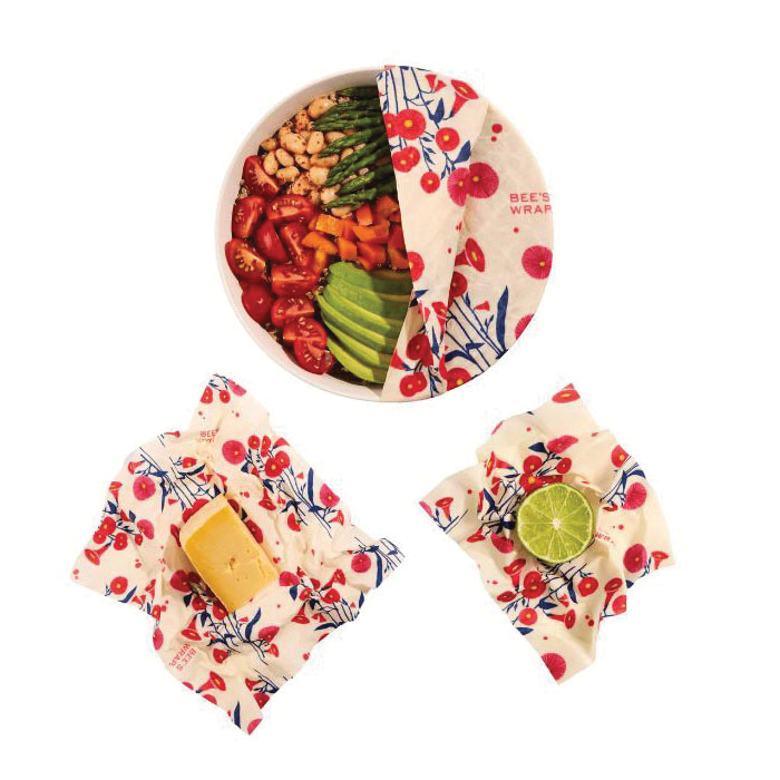 Bee's Wrap 3010-HGV-3PK Herb Garden Print Wrap, Coconut/Organic Cotton/Organic Plant Oil/Plant-Based Wax/Soy/Tree Resin - 2