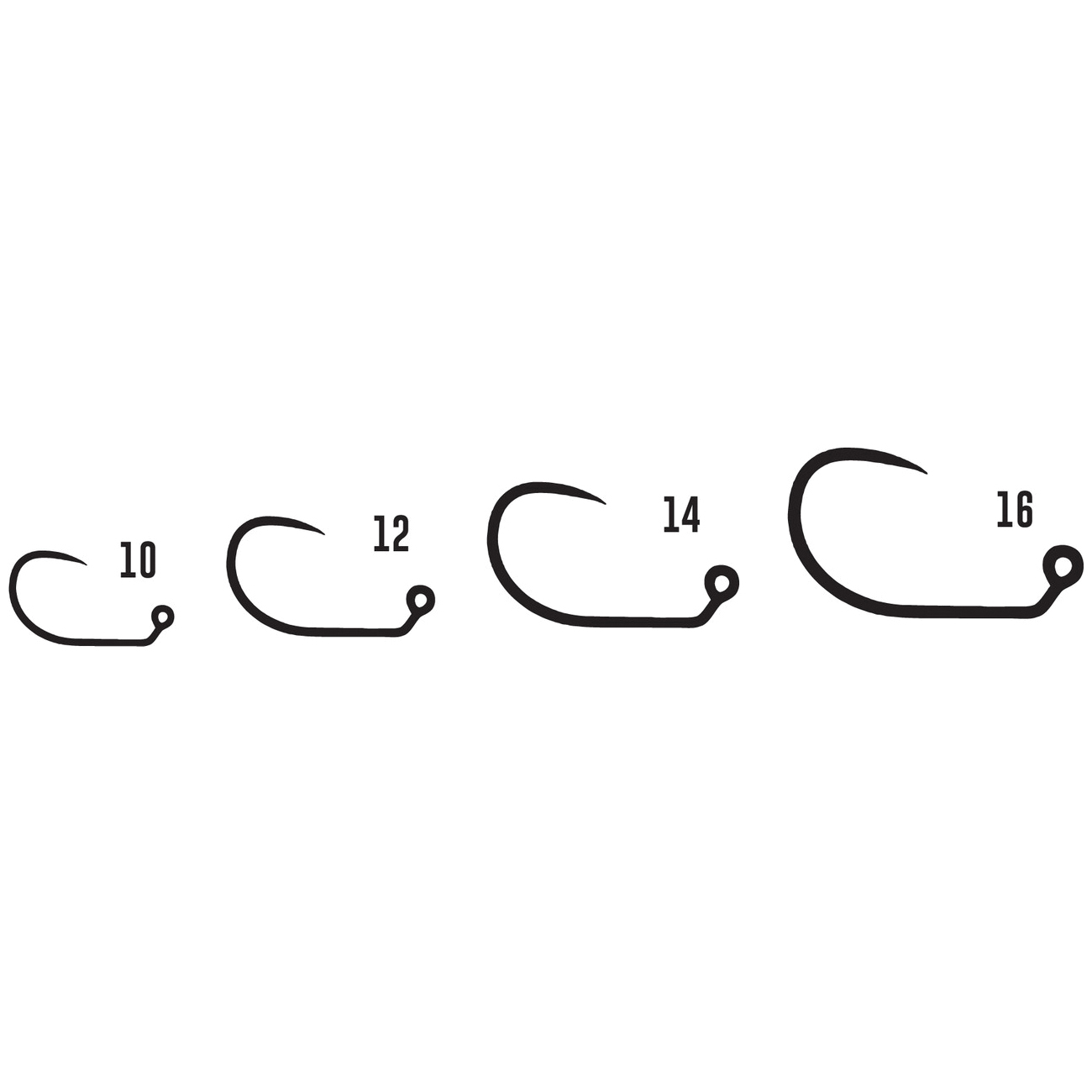 Umpqua X Series XC450BL-BN #12 Nymph Hook, #12 Hook, Carbon Steel, Black Nickel - 2