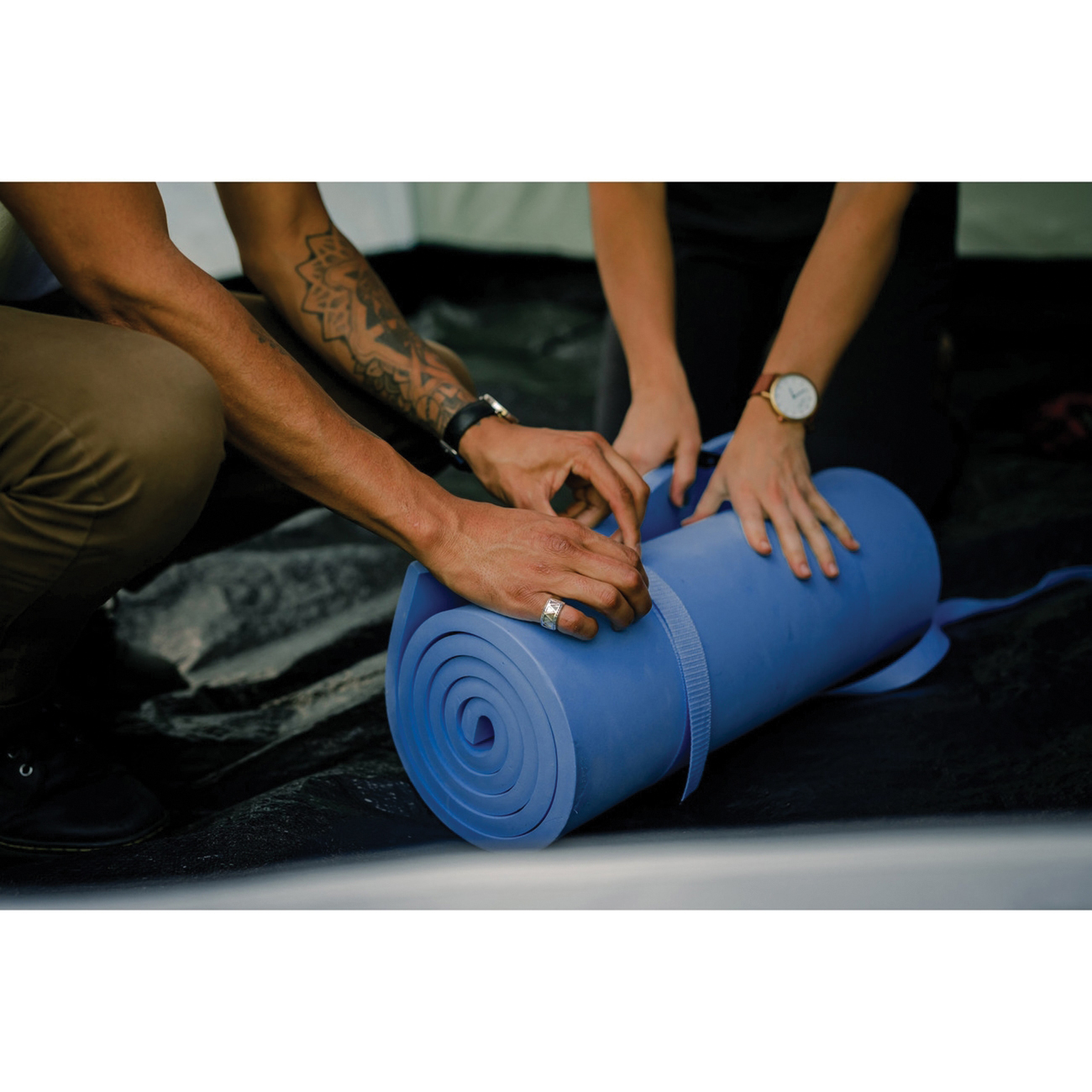 Stansport Pack-Lite 500 Series 504-B Sleeping Pad, 72 in L, 19 in W, Foam, Blue - 4
