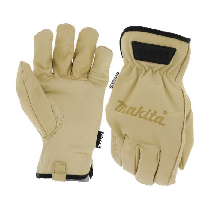 Makita T-04189 Driver Gloves, M, 5-1/8 to 5-3/8 in L, Open, Slip-On Cuff, Leather, Beige - 3