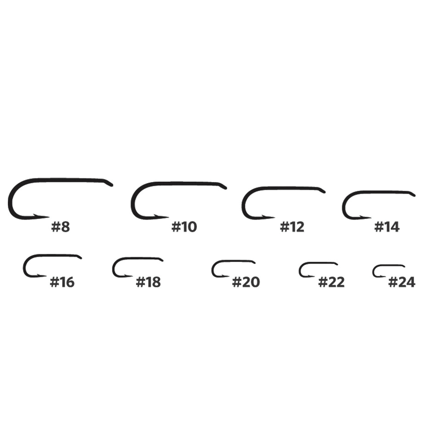 Umpqua U Series U001 #12 Dry Fly Hook, #12 Hook, Carbon Steel - 2