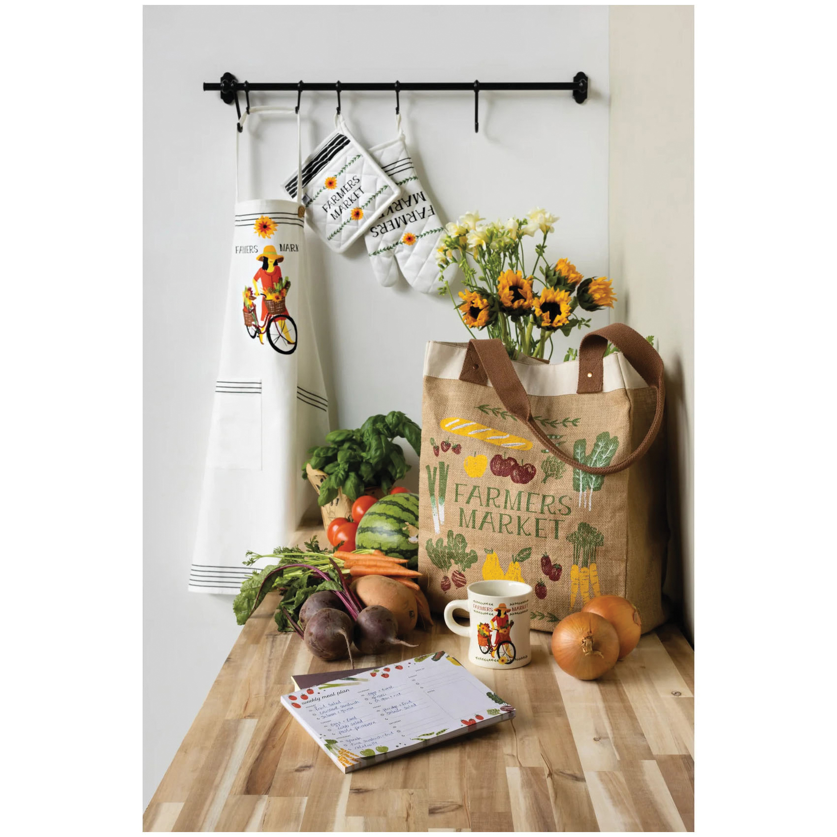 Now Designs by Danica Farmers Market L430019 Dinner Mug, 12 oz Capacity, Stoneware, Multi-Color - 2