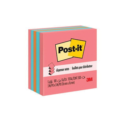 Post-it Poptimistic Series 3301-5AN Sticky Note, 3 in L x 3 in W, Multi-Color, 100-Sheet - 2