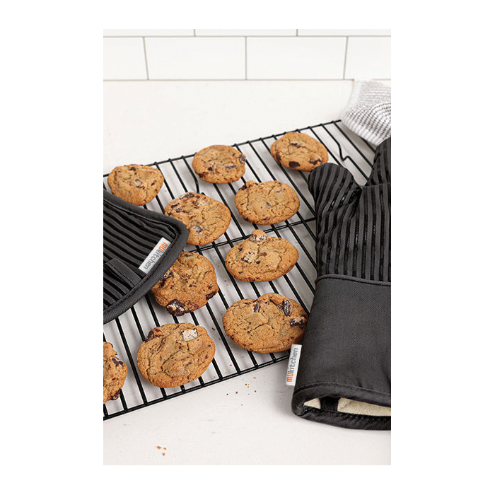 MUkitchen 6025-2318 Pot Holder, Cotton/Silicone, Steel, 500 deg F - 1