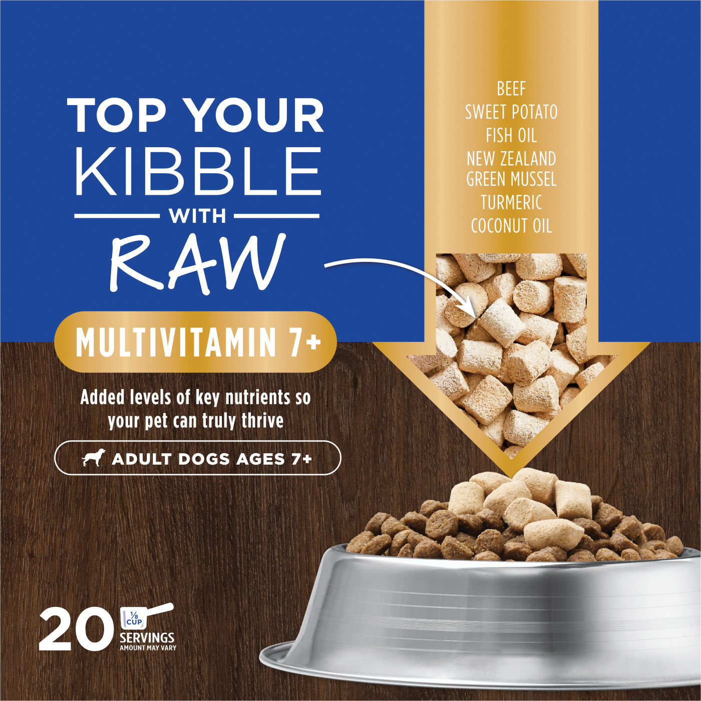 Instinct 9600695 Raw Boost Mixers Multi-Vitamin, Adult, Special Diet: Non-GMO, Freeze Dried, 5.5 oz, Bag - 3