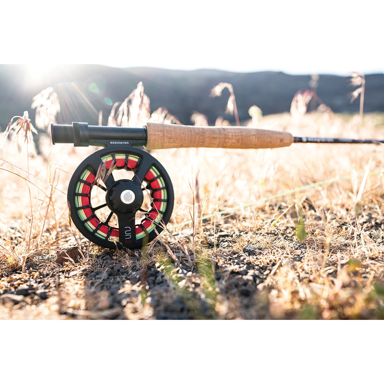 Redington RUN Series 5-5512R3403 Fly Reel, 20/75 lb/m Line, Aluminum, Burgundy - 3
