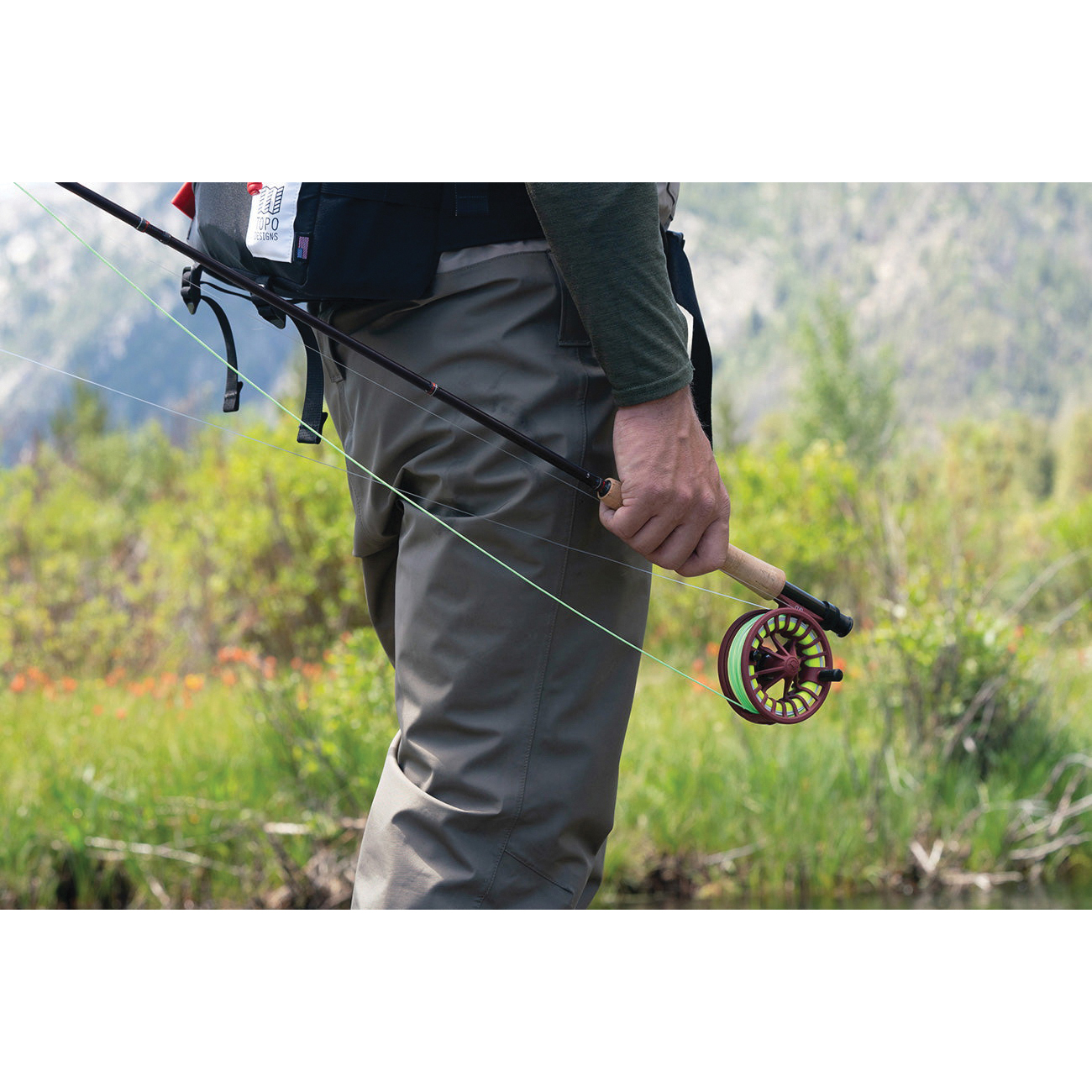 Redington RUN Series 5-5512R3403 Fly Reel, 20/75 lb/m Line, Aluminum, Burgundy - 4