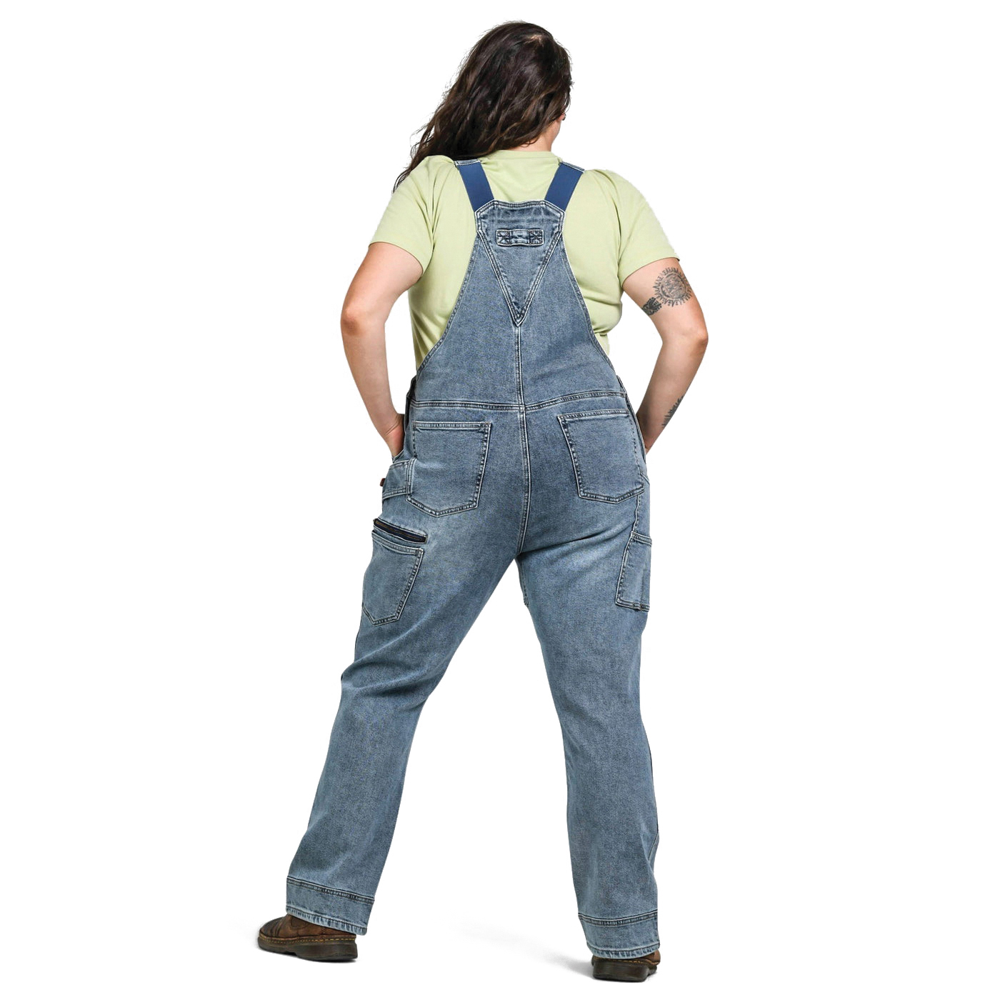 Dovetail Workwear Freshley Series S23O2D4202X32 Overalls, 2, Relaxed Fit, Straight, 25-1/2 to 28 in, Cotton/Spandex - 3