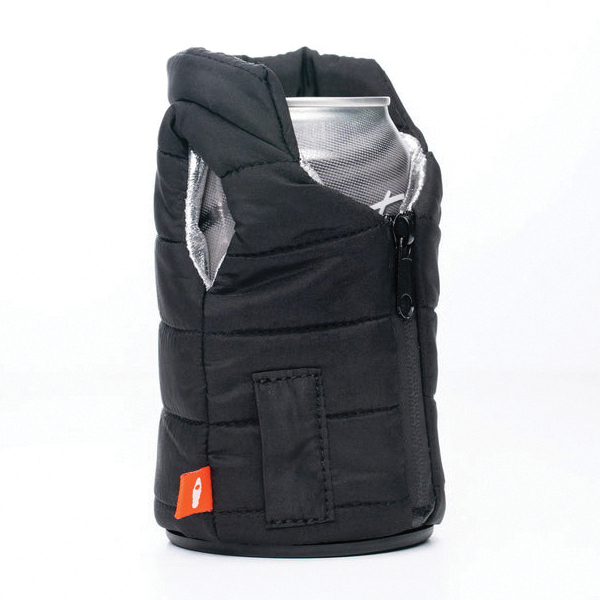 PUFFIN drinkwear DO1214-001 The Puffy Vest, 12 oz Can/Bottle, Fabric/Rubber, Black - 2