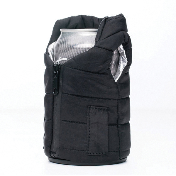 PUFFIN drinkwear DO1214-001 The Puffy Vest, 12 oz Can/Bottle, Fabric/Rubber, Black - 3