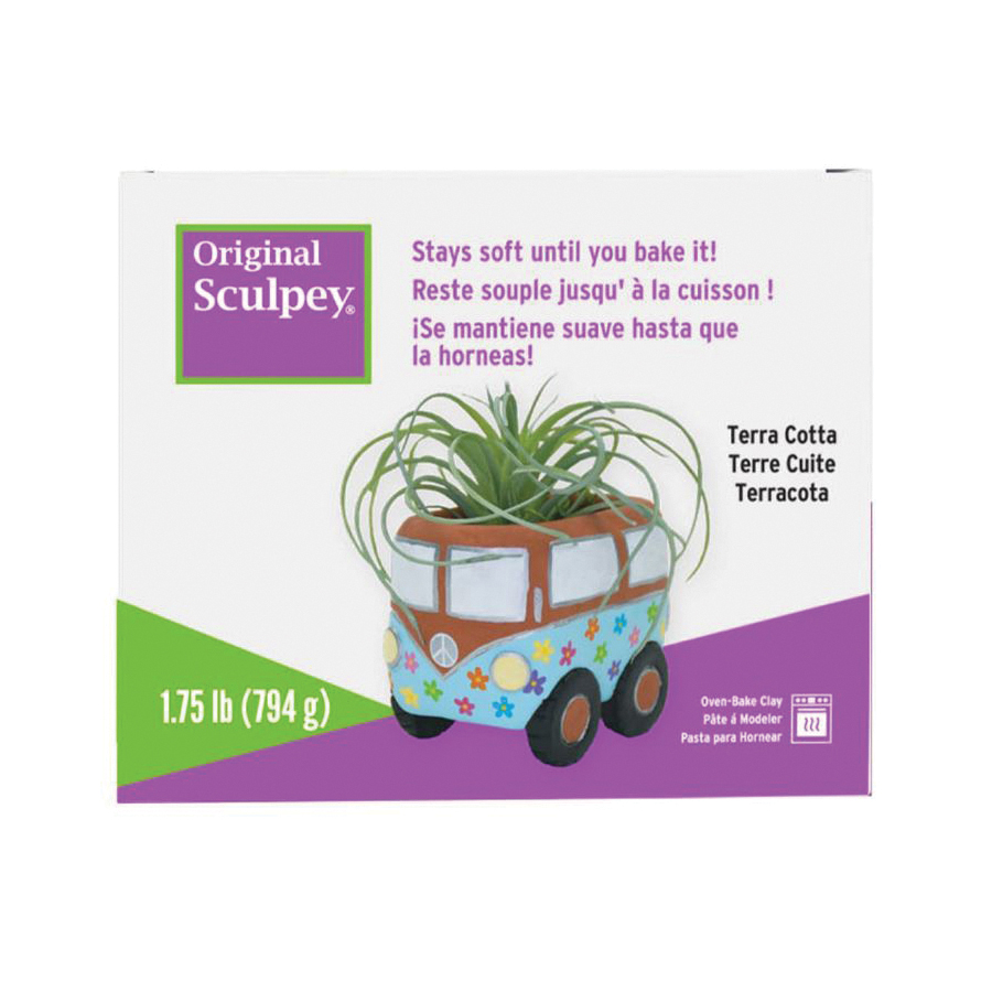 Sculpey Original Sculpey SYS2T Clay, Polymer, Terracotta, 1.75 lb - 4