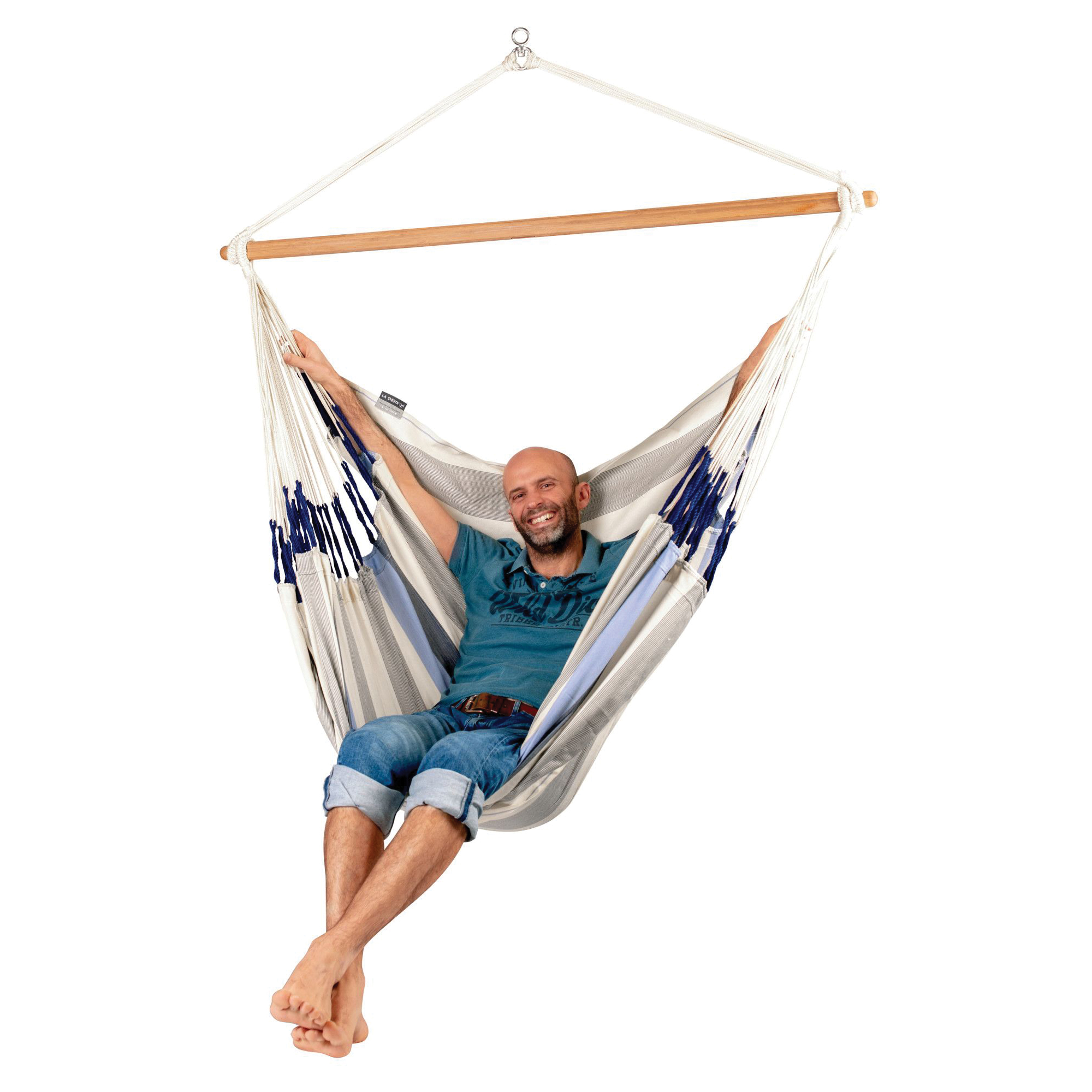 La Siesta Domingo Series DOL21-13 Hammock Chair, Polypropylene Fabric, Bamboo Frame - 2