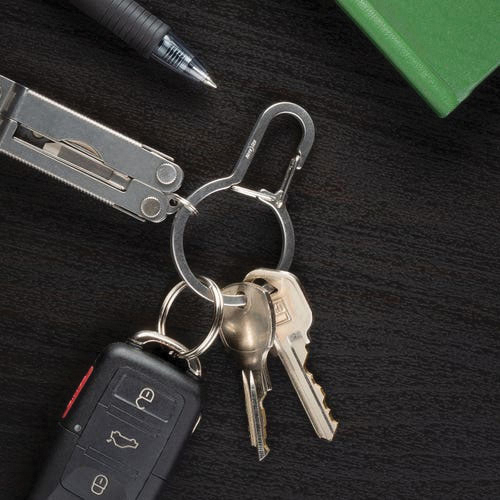 Nite Ize Dualpass Series DDK-11-R3 Key Ring, Dual Chamber, Split Ring - 4
