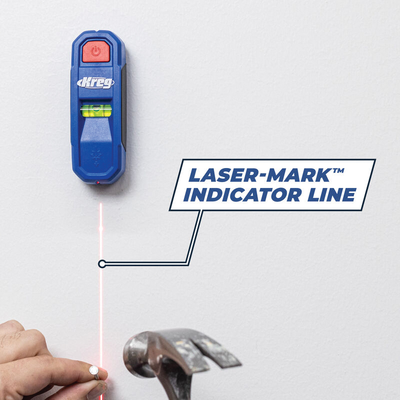 Kreg KMM1000LZ Magnetic Stud Finder with Laser-Mark, Detectable Material: Metal, Wood - 3