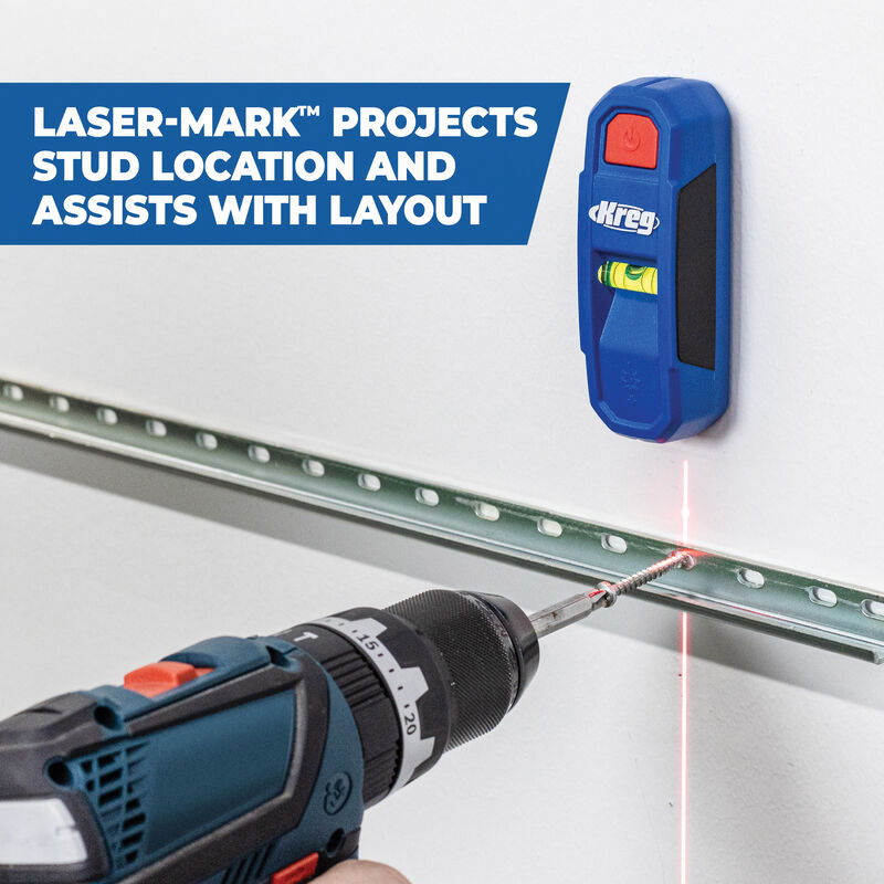 Kreg KMM1000LZ Magnetic Stud Finder with Laser-Mark, Detectable Material: Metal, Wood - 4