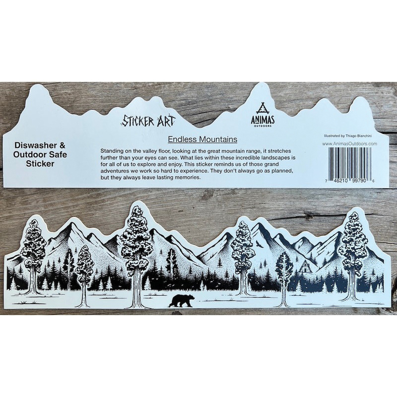 Sticker Art MtnParWrap Endless Sticker Wrap, 10 in L, 3 in W, Mountain - 2