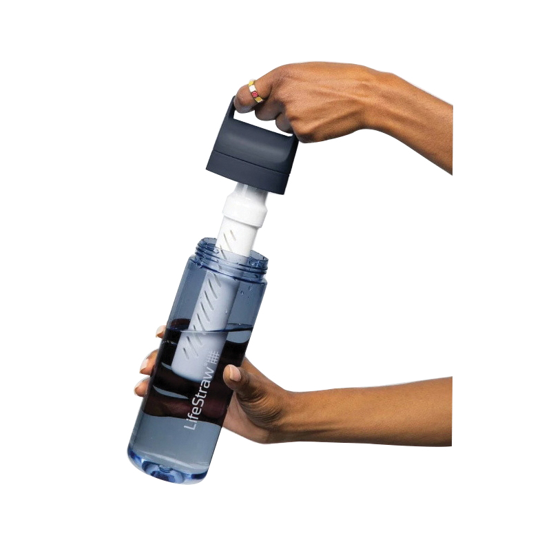 LifeStraw Go Series LGV41LASWW Water Filter Bottle, 1 L, Plastic, Aegean Sea - 2