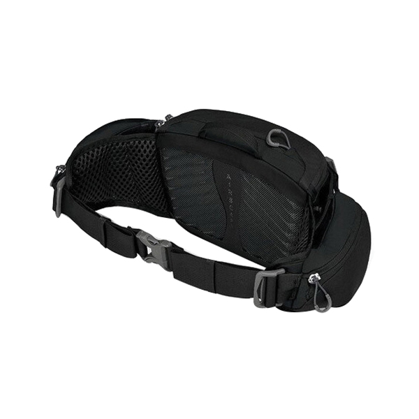 Osprey Savu 5 Series 10005087 Biking Waist Pack, 5 L, 2-Pocket, Compression Shoulder Strap, 600D PET, Black - 2