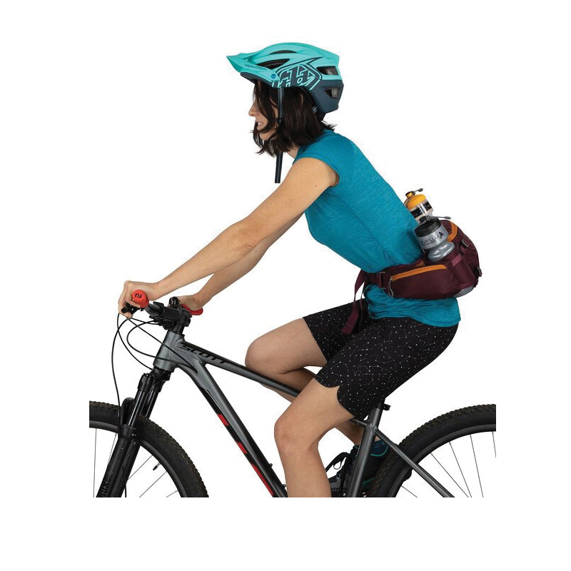 Osprey Savu 5 Series 10005087 Biking Waist Pack, 5 L, 2-Pocket, Compression Shoulder Strap, 600D PET, Black - 5