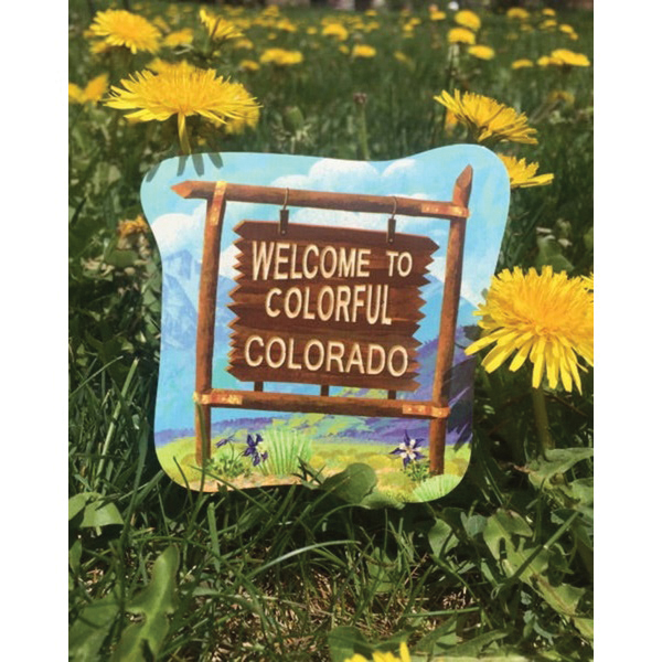 Sticker Art WelcomeCo Sign Sticker, 3-1/2 in L, 3-1/2 in W, Welcome To Colorful Colorado - 2