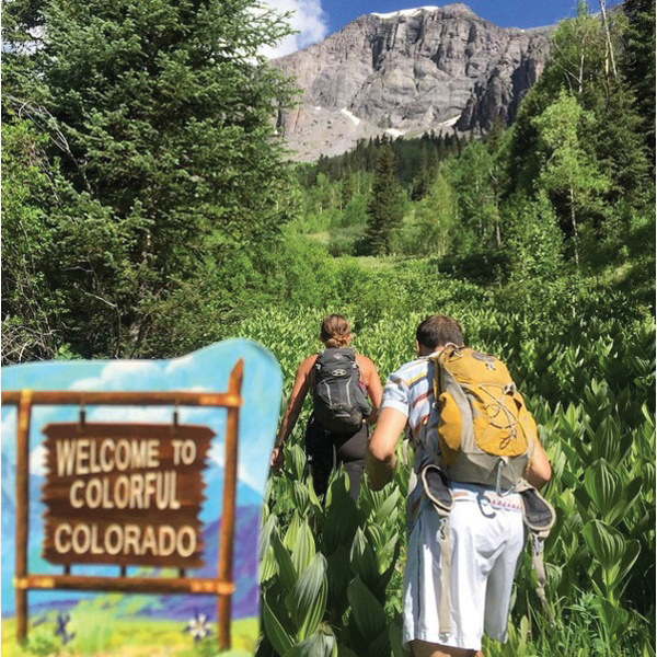Sticker Art WelcomeCo Sign Sticker, 3-1/2 in L, 3-1/2 in W, Welcome To Colorful Colorado - 3