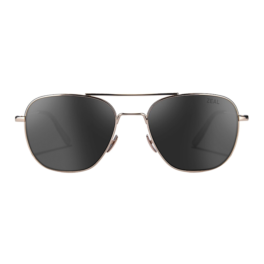 Zeal Optics Skyway Series 12724 Eco-Friendly Sunglasses, Stainless Steel, Rose Gold, Polarized, Dark Gray Lens - 2