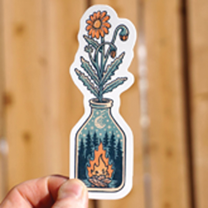 Sticker Art FlwrsCampfire