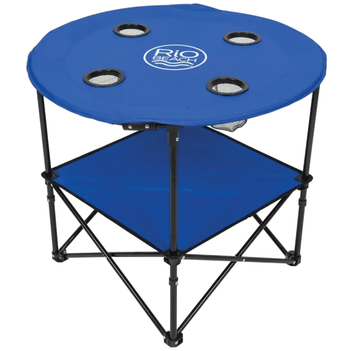 Rio Brands Plastic Blue 28 in. Round Foldable Picnic Table - 1