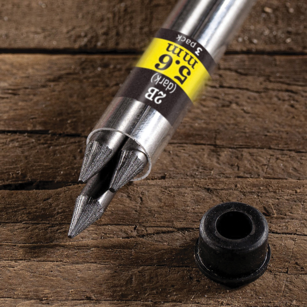 Rite in the Rain OR56 Lead Holder Pencil, 3.35 in x 5.6 MM Lead, Gravity-Fed Lead, Dark 2B Lead, Brass/Plastic Barrel - 4